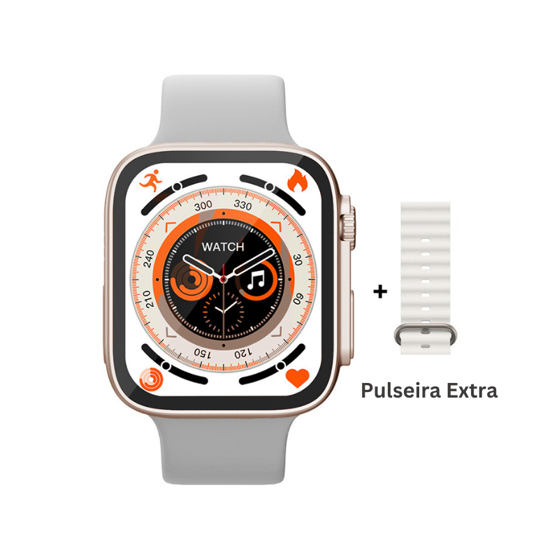 Relógio: Smartwatch Ultra Series 8 + uma pulseira Grátis
